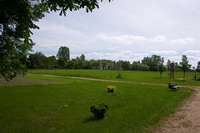 Blick &uuml;ber die Felder zum Dorfrand