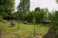 Bienenk&ouml;rbe aus Stroh und Reisig