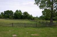 Die Weide hinter dem Hof