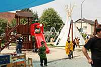 Blick auf den Spielplatz